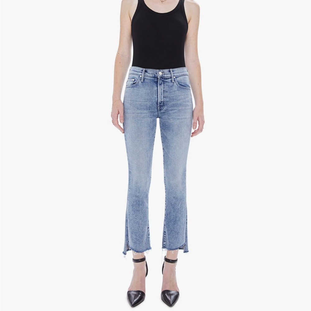 Mother The Insider Crop Step Fray